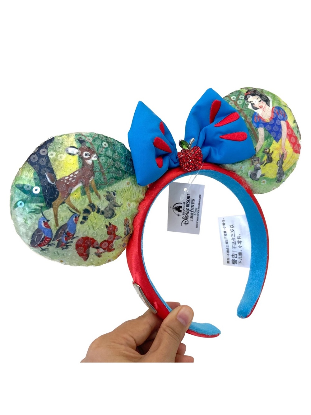 Disney Parks 100 Decades Snow White 1930s Minnie Mickey Mouse Ear Bow Headband - Picture 2 of 3